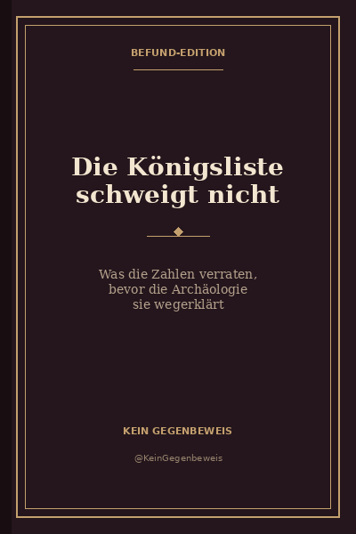 Cover: Die Königsliste schweigt nicht — Befund-Kit